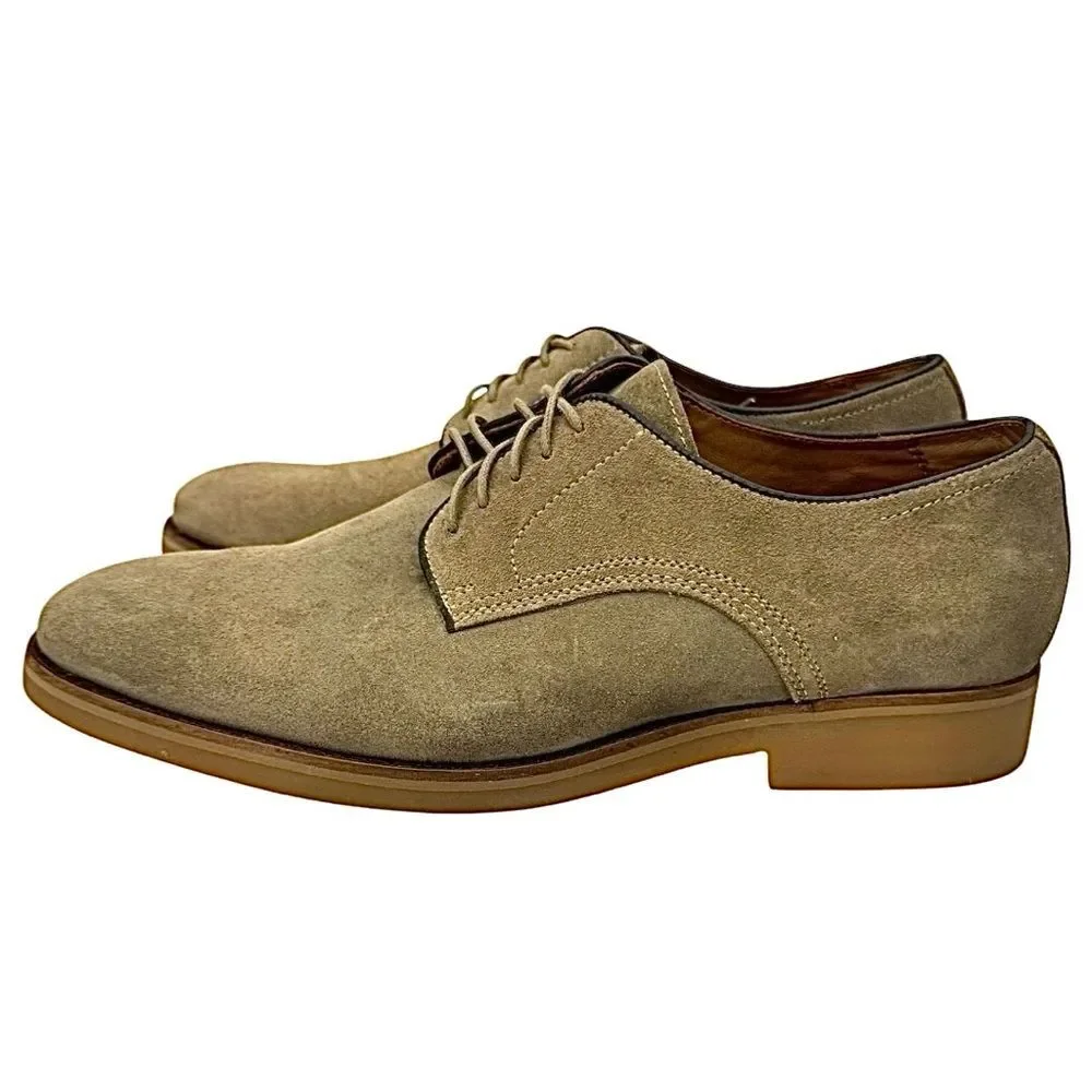 John W. Nordstrom Men’s Tan Suede Oxford Dress Shoes Size 8M EUC